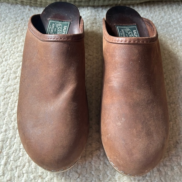Ralph Lauren Vintage Country Wooden Clogs - Picture 2 of 6